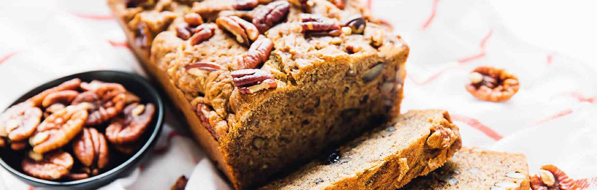 Sliced Banana & Pecan Bread