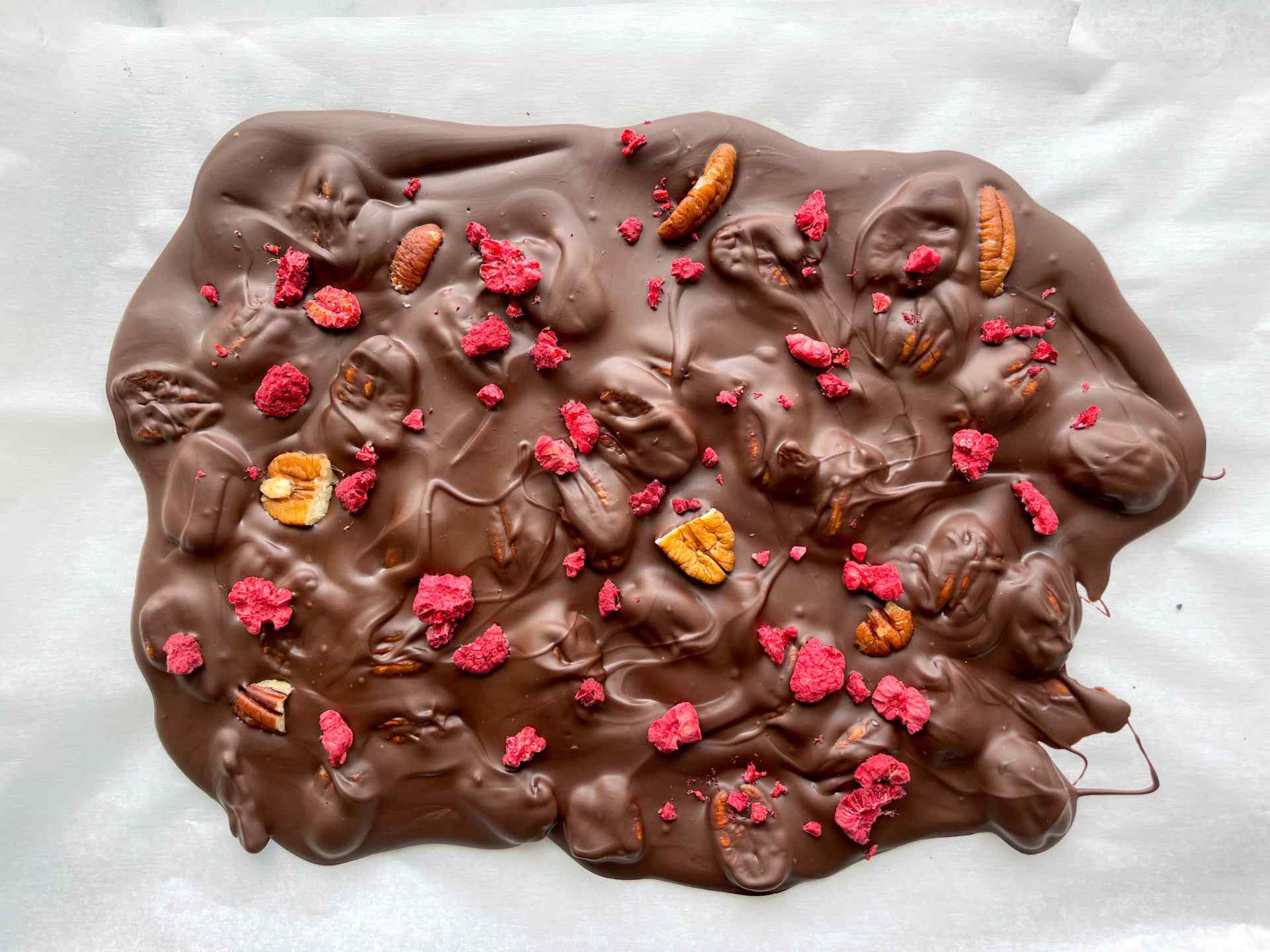 raspberry pecan bark